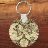 Wereldkaart van 1689 Gifts Sleutelhanger (Voorkant)