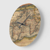 Wereldkaart van Abraham Ortelius 1564 Grote Klok (Hoek)