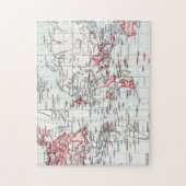 wereldkaart van de British Possessions in 1904 Legpuzzel (Verticaal)