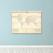 Wereldkaart van de vegetatie canvas afdruk (Insitu (Houten vloer))