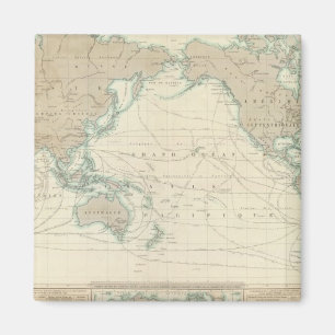 wereldkaart van de verzendkanalen magneet