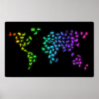 Wereldkaart van dieren