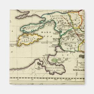Wereldkaart van het tabularum geographicarum magneet
