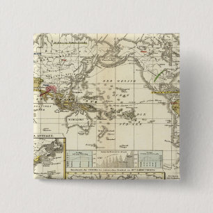 wereldkaart van ziekten vierkante button 5,1 cm