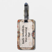  Wereldkaart vanaf 1600 Bagagelabel (Achterkant verticaal)