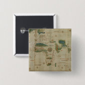 wereldkaart vierkante button 5,1 cm (Voorkant /achterkant)