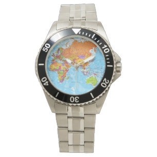 Wereldkaart Watch Horloge