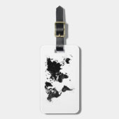 Wereldkaart waterverf bagagelabel (Voorkant verticaal)