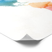 Wereldkaart waterverf poster (Hoek)