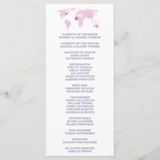 Wereldkaart-weddenschapsprogramma Waterverf bestem Programma (Achterkant)