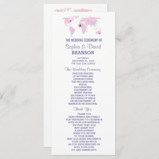 Wereldkaart-weddenschapsprogramma Waterverf bestem Programma (Voorkant / Achterkant)