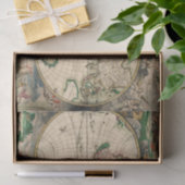  Wereldkaart weefselpapier 1689 Tissuepapier (Geschenk)