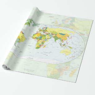 Wereldkaart Wereldbol Landatlas Cadeaupapier