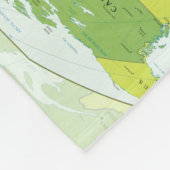 Wereldkaart Wereldbol Landatlas Fleece Deken (Hoek)