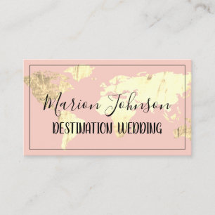 Wereldkaart Wereldbol Map Reisbureau Gold Roos Bus Visitekaartje