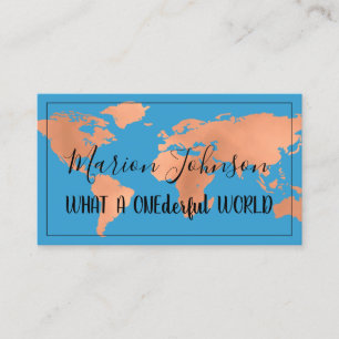 wereldkaart Wereldbol Map Travel Agency Roos Coope Visitekaartje