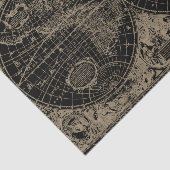  Wereldkaart zwarte beige ontkoppeling Tissuepapier (Detail)