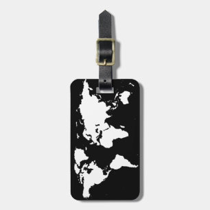 wereldkaarten ~ aanpasbare kleur bagagelabel