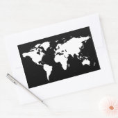 wereldkaarten ~ aanpasbare kleur rechthoekige sticker (Envelop)