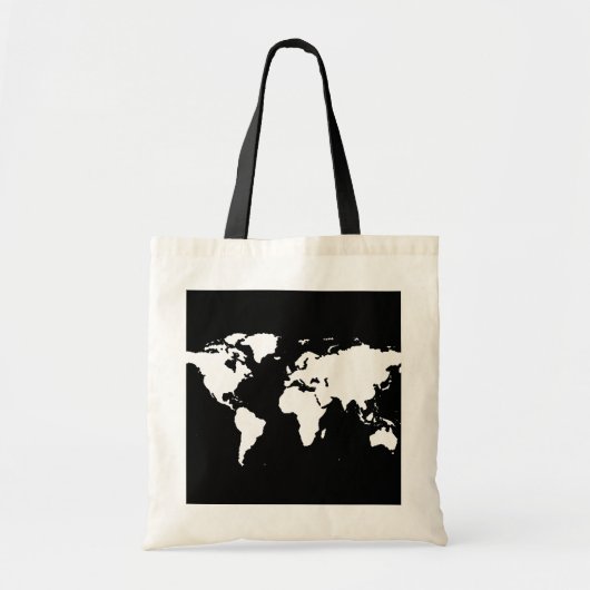 wereldkaarten ~ aanpasbare kleur tote bag (Voorkant)