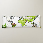 Wereldkaarten Body Pellow Lichaamskussen (Achterkant)