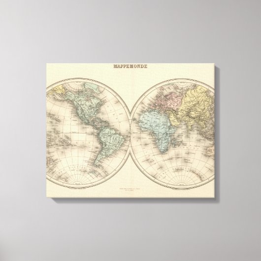 Wereldkaarten Canvas Afdruk (Voorkant)