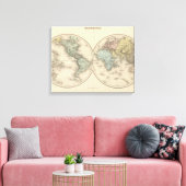 Wereldkaarten Canvas Afdruk (Insitu (Woonkamer))