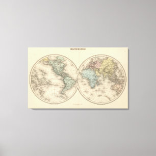 Wereldkaarten Canvas Afdruk