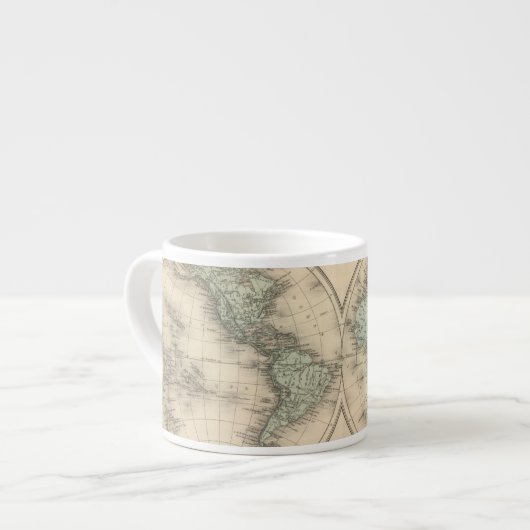 Wereldkaarten Espresso Kop (Voorkant links)