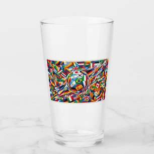 Wereldkampioenschap 2026 Landen Vlag Voetbal Glas