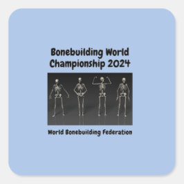 Wereldkampioenschap Bonebuilding 2024 Vierkante Sticker