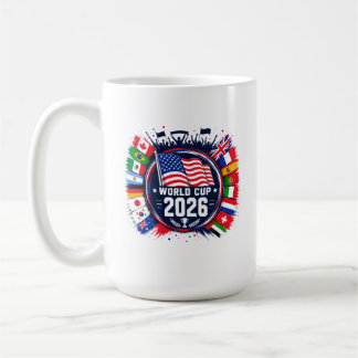 Wereldkampioenschap voetbal 2026 T-shirt met vlagg Koffiemok