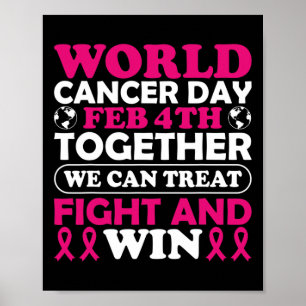 Wereldkankerdag 4 feb samen kunnen we vijg behande poster