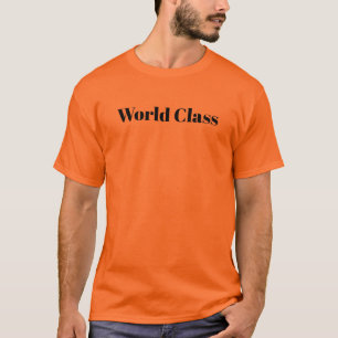 Wereldklasse Zwart Logo Heren Oranje T-shirt