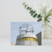 Wereldklok in Berlijn Briefkaart (Staand voorkant)