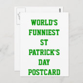 Wereldliefste St Patrick's day Briefkaart (Voorkant / Achterkant)