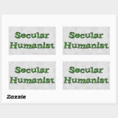 wereldlijk humanist rechthoekige sticker (Vel)