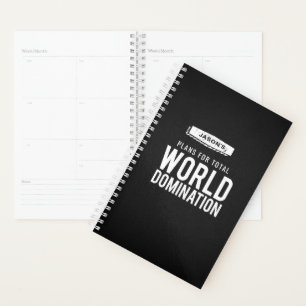 Wereldlijst voor dominantie Funny Custom Name Planner