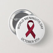 Wereldmeningitis Dag - 5 oktober Ronde Button 5,7 Cm (Voorkant /achterkant)