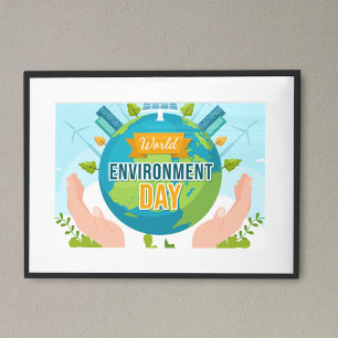 Wereldmilieudag 5 juni Red onze planeet Poster