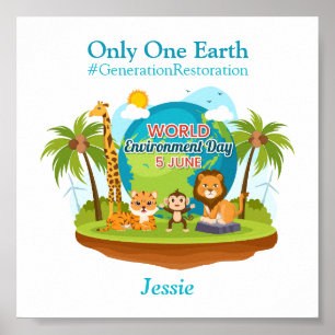 Wereldmilieudag aangepaste tekst Oerwouden Poster