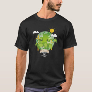 Wereldmilieudag die samenwerkt om te beschermen t-shirt