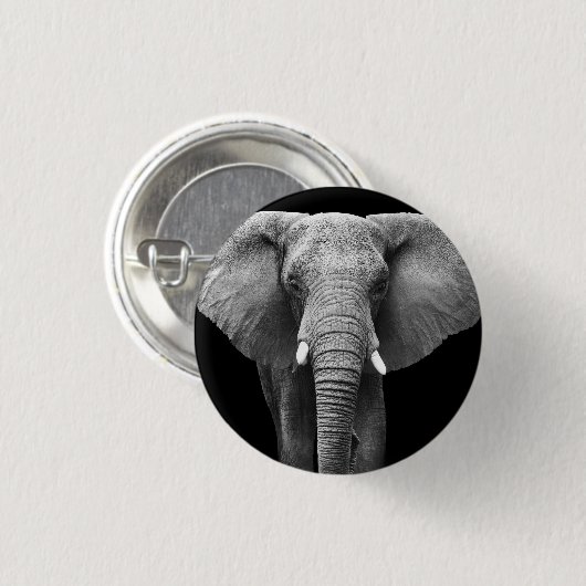 Wereldolifantendag: majestueus design ronde button 3,2 cm (Voorkant /achterkant)