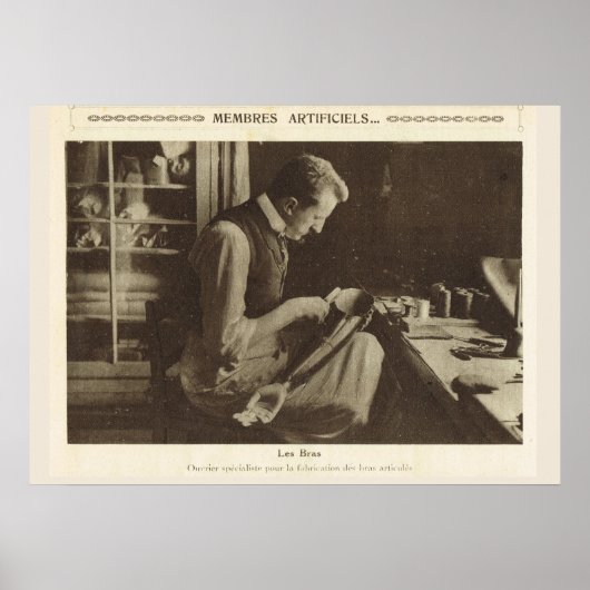 Wereldoorlog 1, Frankrijk, prothesist maken Poster (Voorkant)