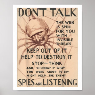 Wereldoorlog 1 Poster Design Talk Spider Spie