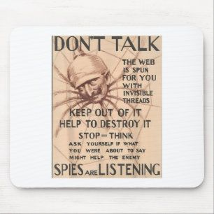 Wereldoorlog 1 Poster Design Talk Spider Spie Muismat