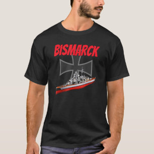 Wereldoorlog 2 Duitse Bismarck Scheepsmodel Ww2 Sl T-shirt
