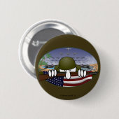 Wereldoorlog 2 Kilroy Basic Button (Voorkant /achterkant)