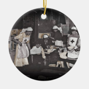 Wereldoorlog Eerste Hulp-station voor verpleegkund Keramisch Ornament