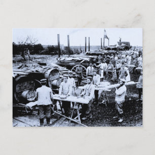 Wereldoorlog I foto Duitse bakkerij nabij Ypres Briefkaart